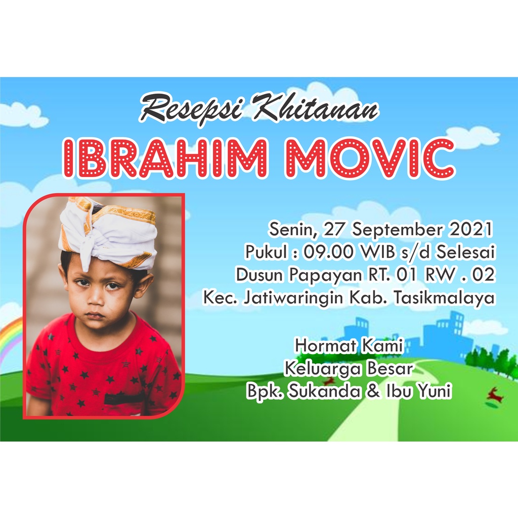 20 Desain Undangan Khitanan Resepsi v15