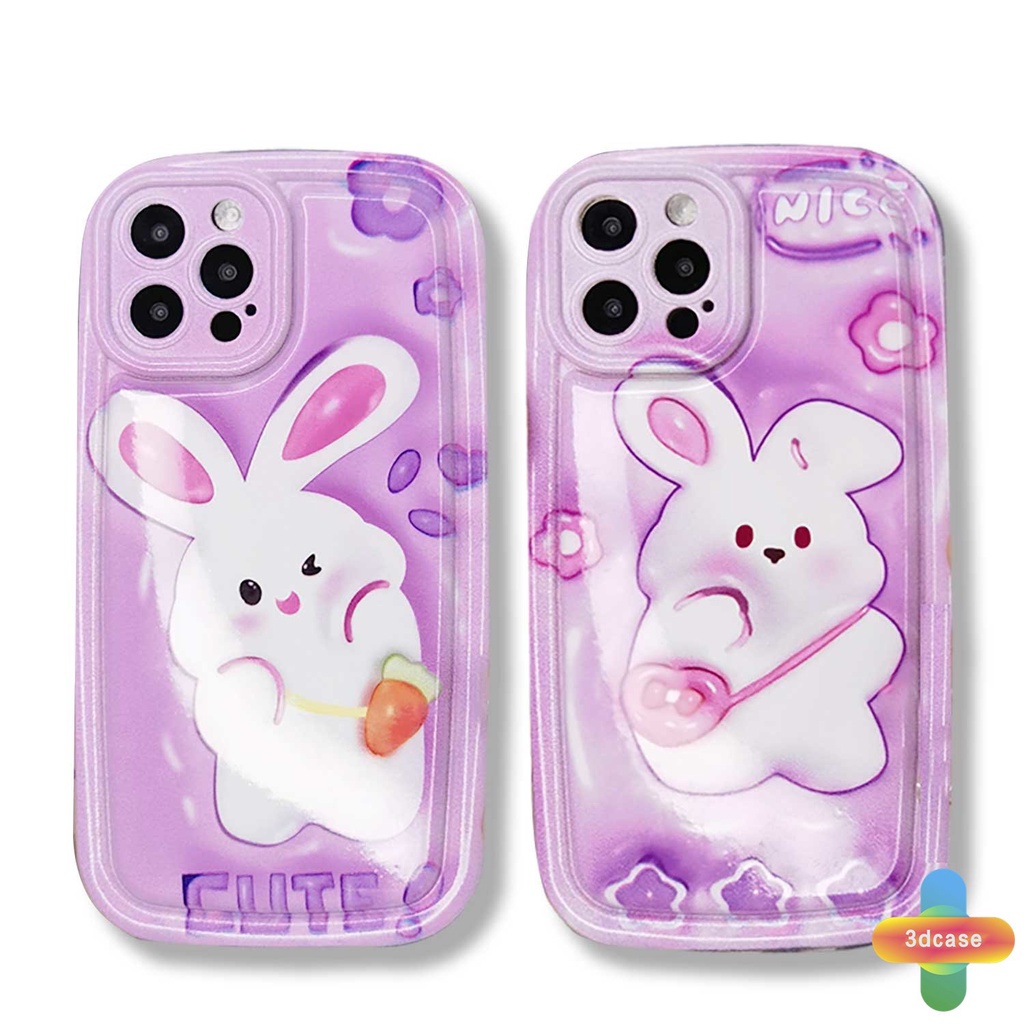 Compatible For Case IPhone XR 11 12 13 14 PRO MAX 6 7 6S 8 14 Plus X XS MAX 11 12 13 Se 2020 6SPlus 7Plus 6Plus 8Plus 14Plus XSMAX Cartoon  Rabbit Silicone Soap Case