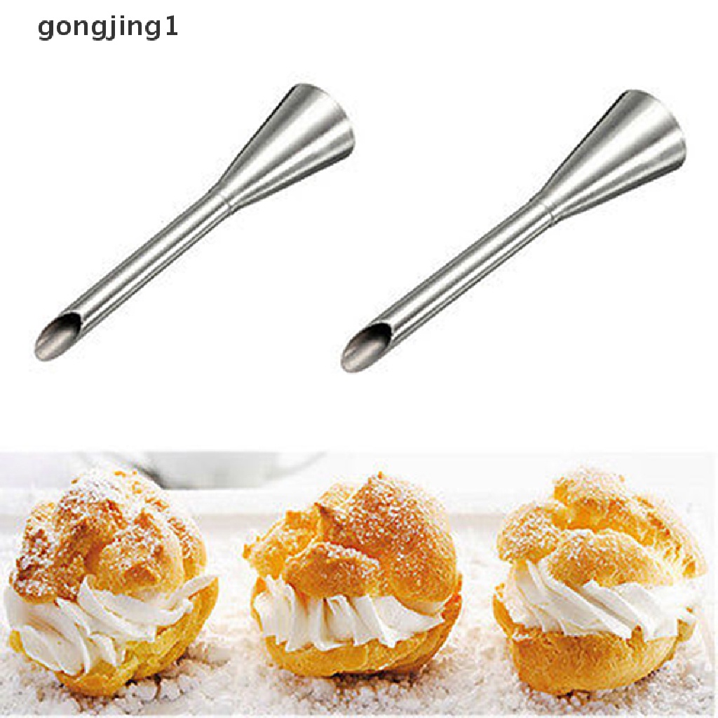 Ggg 2pcs/set Icing Piping Nozzle Tips Dessert Cream Butter Cupcake Filler Alat ID