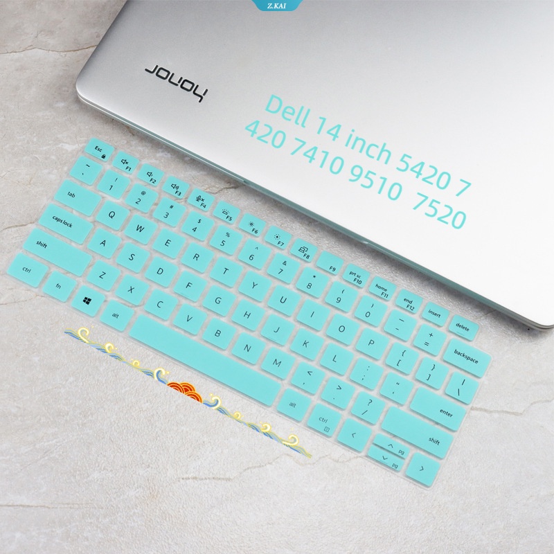 Casing Keyboard Laptop Slim Lembut Silikon Cover Tahan Air Untuk Dell 14inch 54207420 7410 9510 Lintang 7520film Keyboard Kulit Pelindung [ZK]