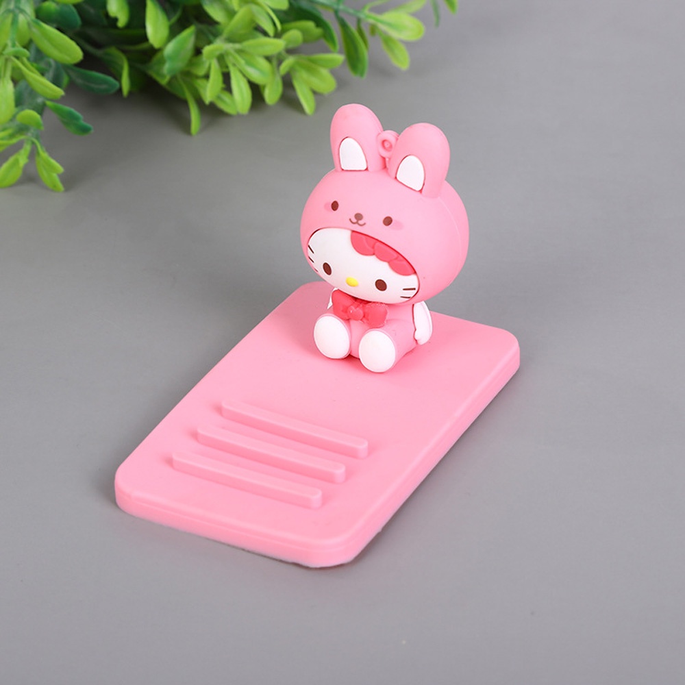 Sanrio PVC Mobile Phone Stand Desktop Lazy Person Stand Kartun Kuromi Mobile Phone Stand Base Alat Pelacak Dekorasi Desktop