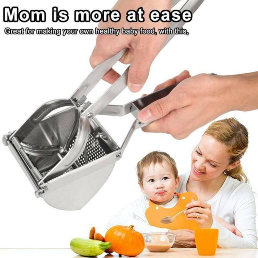 Populer Potato Ricer Makanan Bermanfaat Sayur Stainless Steel Besar Potato Masher