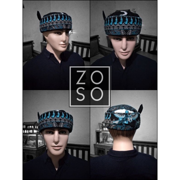 Iket Candra Sumirat ( instan ) IKET SUNDA CANDRA SUMIRAT KUJANG BIRU