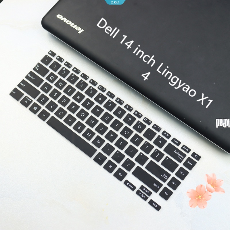 Cover Keyboard Silikon Inggris Untuk Dell 14inch Lingyao X14 Waterproof Full Coverage Film Pelindung [ZK]