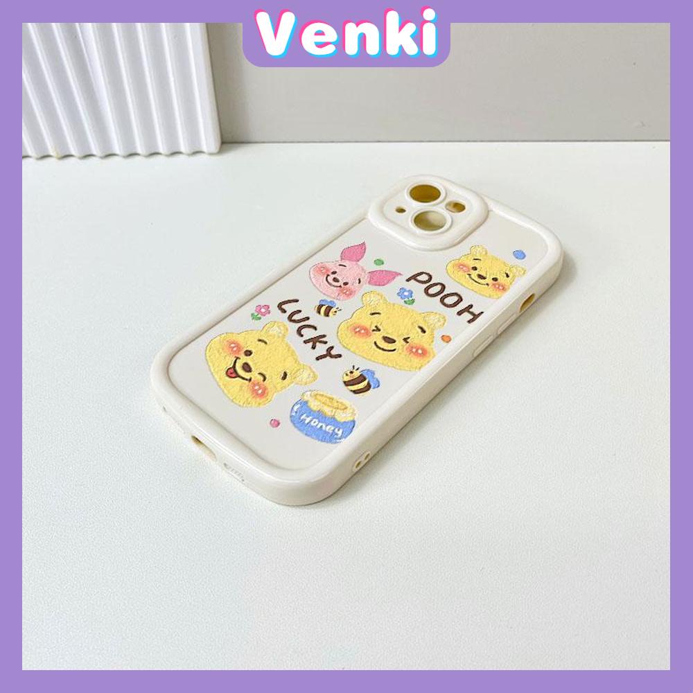 Case for iPhone 11 Soft TPU Glossy Round Edges Case Cute Cartoon Honey Bear Camera Protection Shockproof For iPhone 14 13 12 11 Pro Max 7 8 Plus X XR