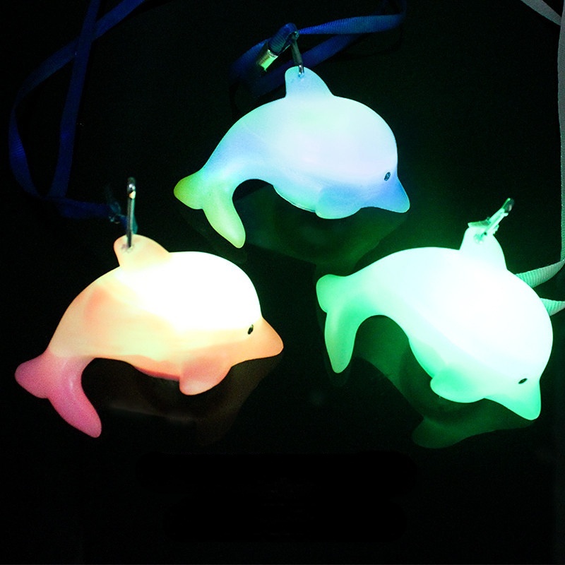 Enamel Ocean Series Flash Pendant LED Luminous Ocean Glow Kalung Hewan Laut Tali Gantung
