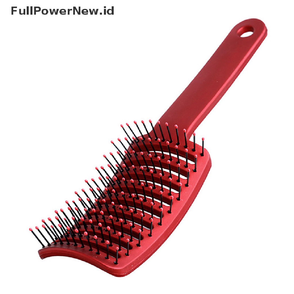 Power Rambut Kulit Kepala Pijat Sisir Nilon Basah Keriting Detangle Wanita Sikat Rambut Styling Tools ID