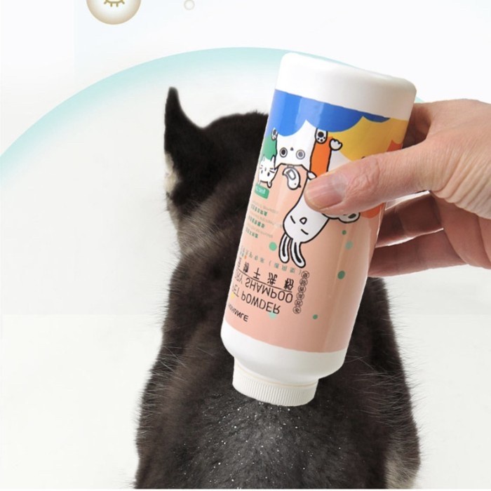 Pet powder dry shampoo anjing kucing dog cat anabul hewan bedak anjing perawatan rambut anjing