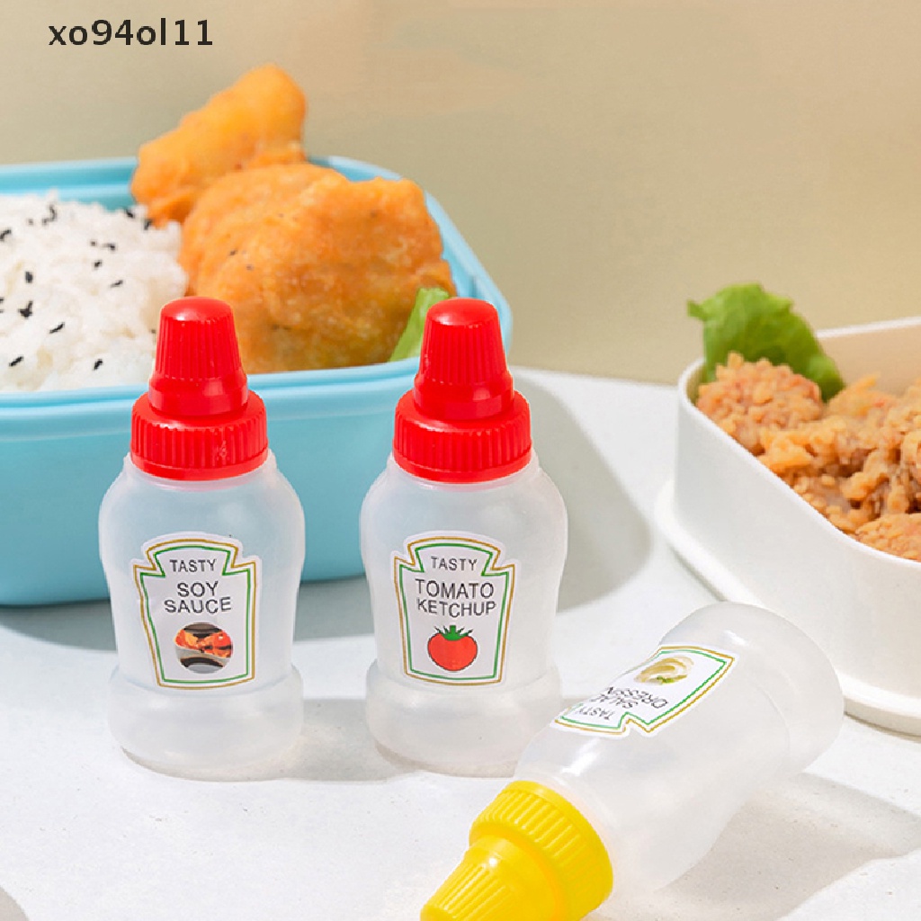 Xo2/3pcs Botol Kecap Tomat Mini Portable Wadah Saus Kecil Wadah Salad OL