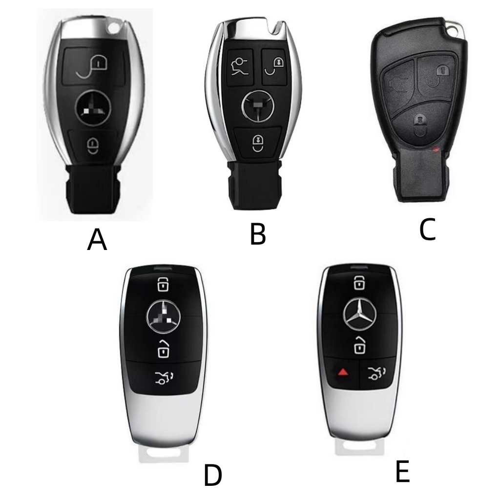 Untuk Mercedes-Benz Kulit Asli Mobil smart Key Cover Case Tas keyless remote holder keychain keyring casing Pelindung A-Class C-Class E-Class