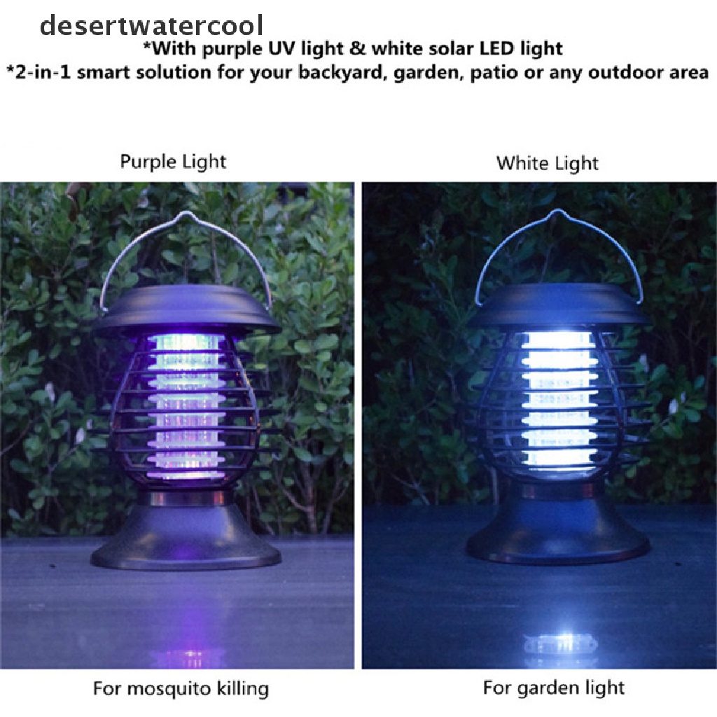 Deid Solar Mosquito Killer Lamp Outdoor Hama Lalat Bug Serangga Zapper Trap Lamp Light  Martijn