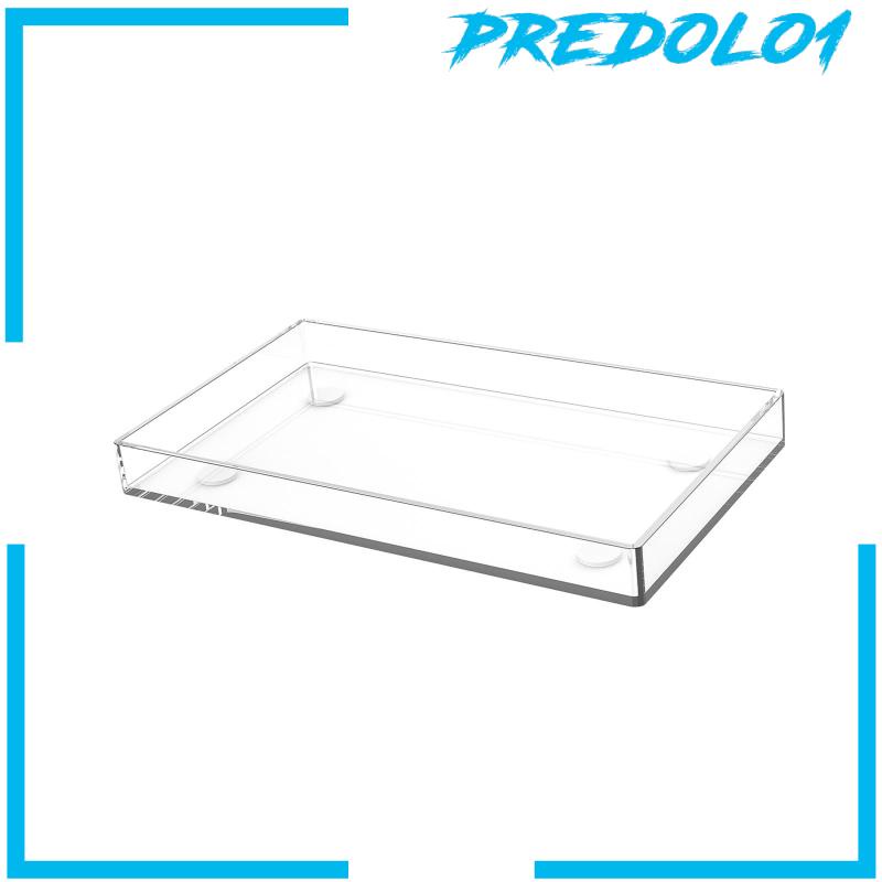 [Predolo1] Nampan Akrilik Bening Tempat Penyimpanan Untuk Meja Vanity Tray Meja Dapur