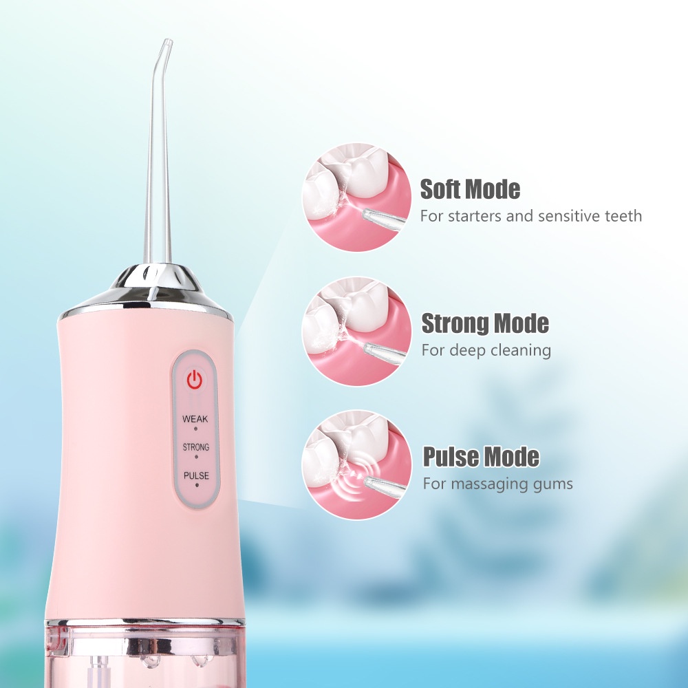 Usb Rechargeable Oral Irrigator Electric Multifunctional Water Spray Ipx8 Replacement Brush Head Portable Dental Water Flosser