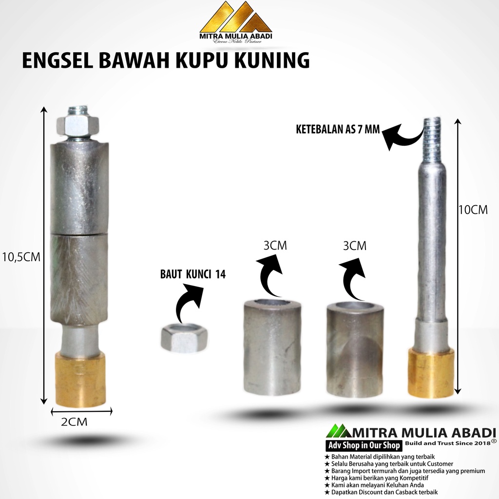 Engsel Bawah Kupu Kuning