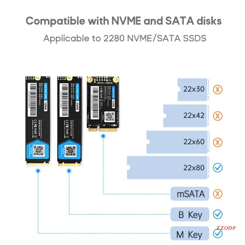 Zzz Untuk M2 NVMe SSD Heatsink M22280Hard Disk Heat Sink Radiator Tembaga Murni Thermal Pad Untuk Desktop- PC HDD Pendingin