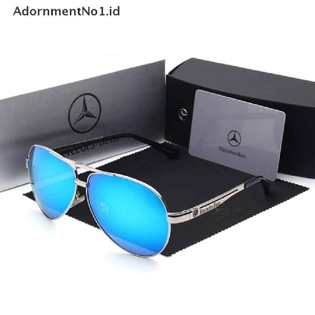 [AdornmentNo1] Mercedes Benz Kacamata Polarized Vintage Metal Frame Kacamata Casual Eyeglasses [ID]