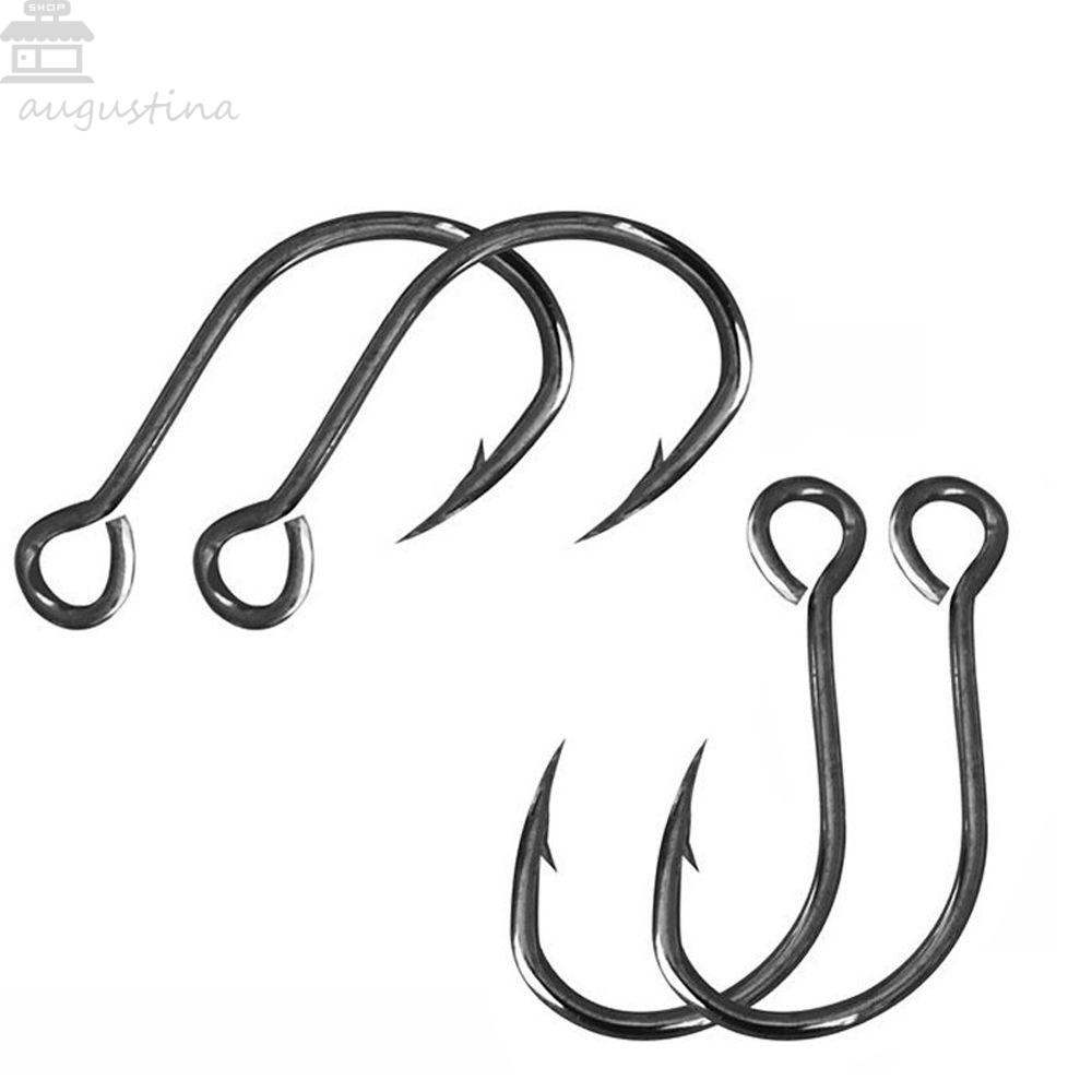 Agustina Carbon Steel Fishhook 20 Pcs Baja Karbon Tinggi Mata Besar Alat Pancing Fly Fishing Memancing Aksesoris Kail Pancing