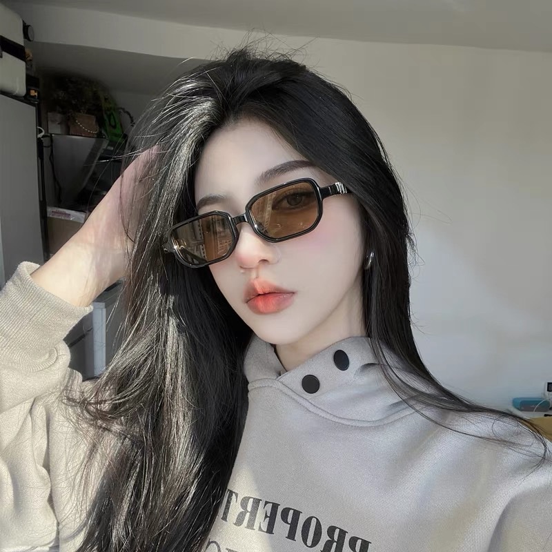 (YUZHU) Korean Fashion Small Square Frame Anti UV Sunglasses INS Style Candy Color Ocean Piece Sunglasses