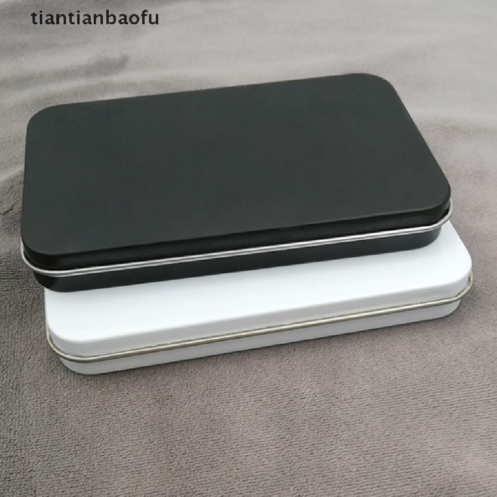 [tiantianbaofu] 1pcs Tin Box Kotak Besi Persegi Panjang Bermutu Tinggi Kosmetik Besi Eye Shadow Box Butik