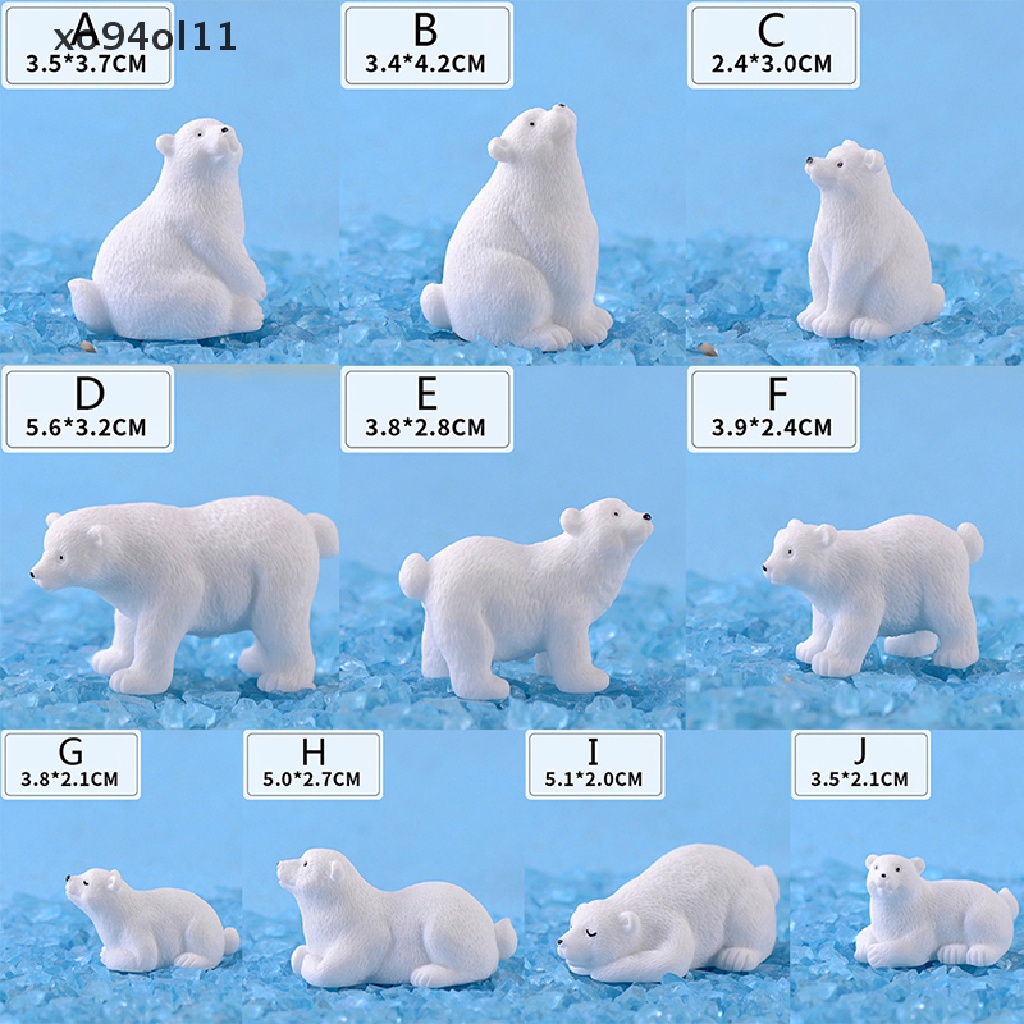 Xo polar bear Mini Miniatur Peri Taman Ornamen Dekorasi Pot Craft Aksesoris OL