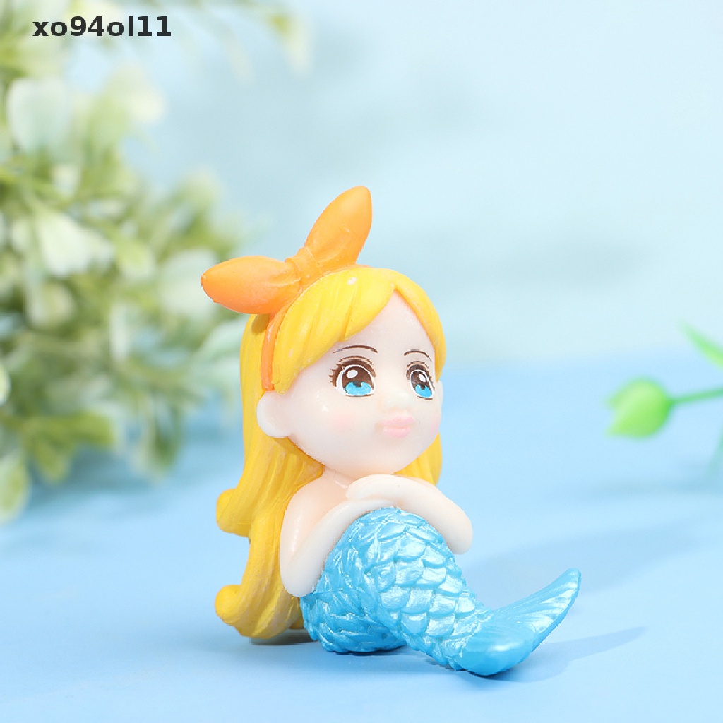 Xo Patung Miniatur Mermaid DIY Bahan Aksesori Mini Fairy Garden Deocration OL