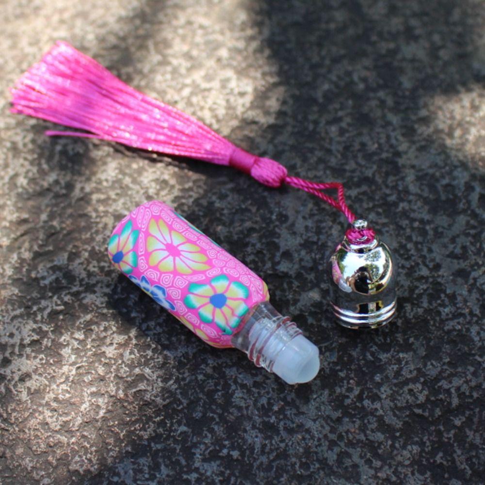 [Elegan] Botol Roll On Kaca Portable 2Pcs DIY Wadah Kosmetik Roller Ball Vial Kosong Botol Isi Ulang Botol Parfum