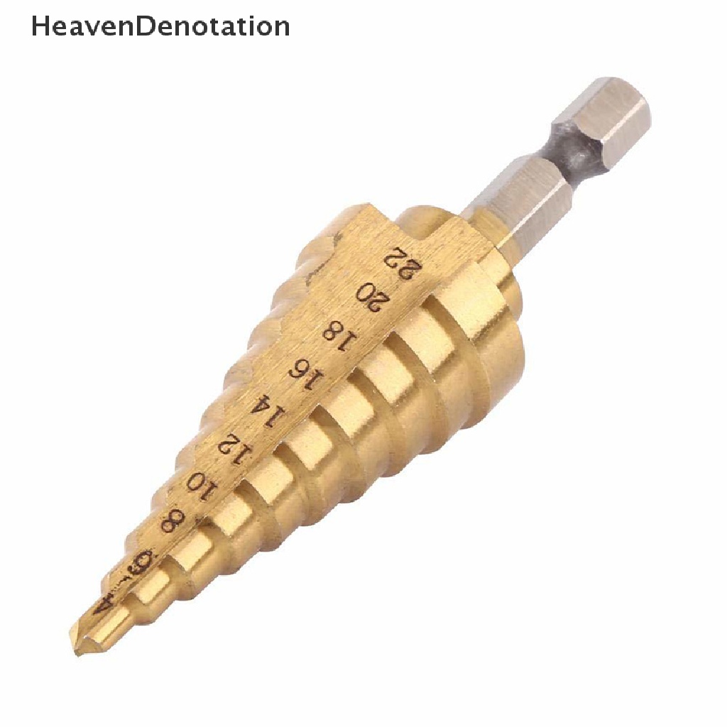 [HeavenDenotation] 4-22mm HSS Hex Titanium Cone Drill Bit Pemotong Lubang Untuk Pengeboran Baja Alat Listrik HDV