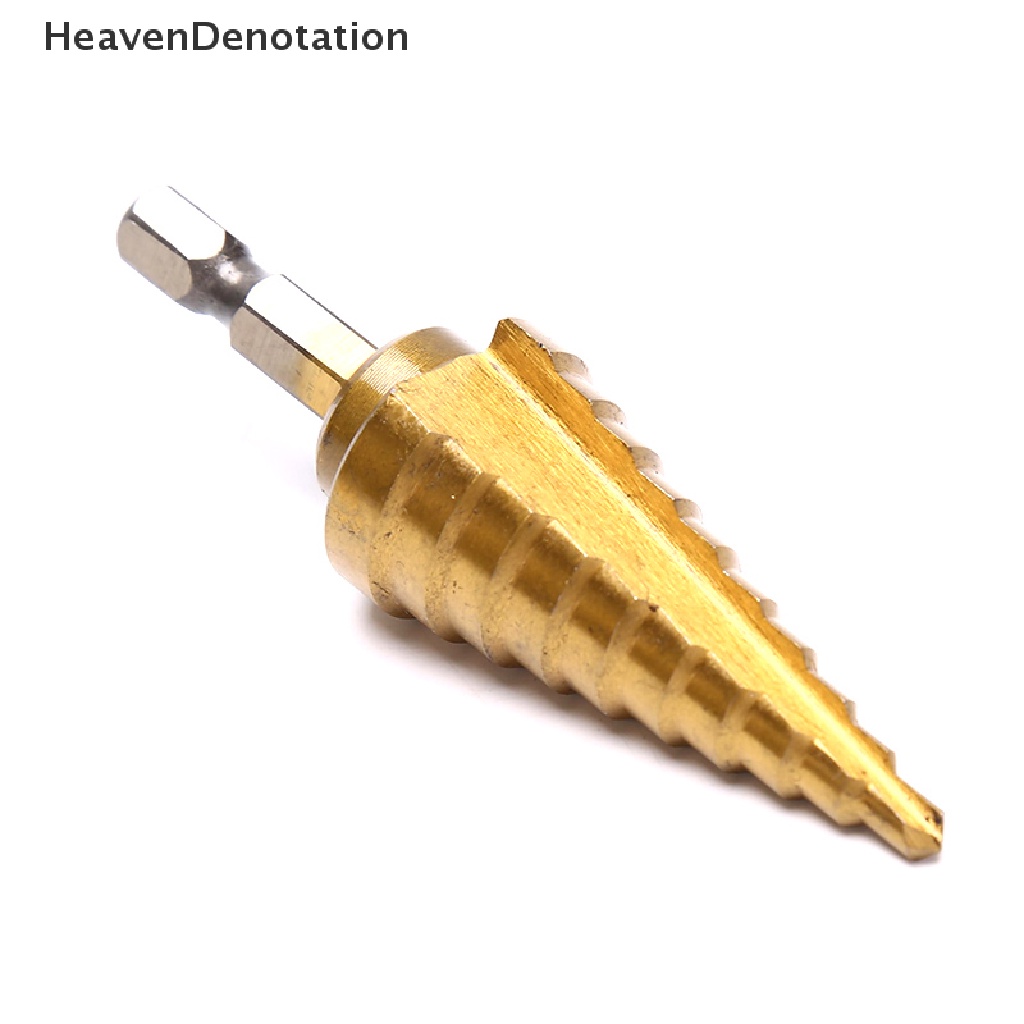 [HeavenDenotation] 4-22mm HSS Hex Titanium Cone Drill Bit Pemotong Lubang Untuk Pengeboran Baja Alat Listrik HDV