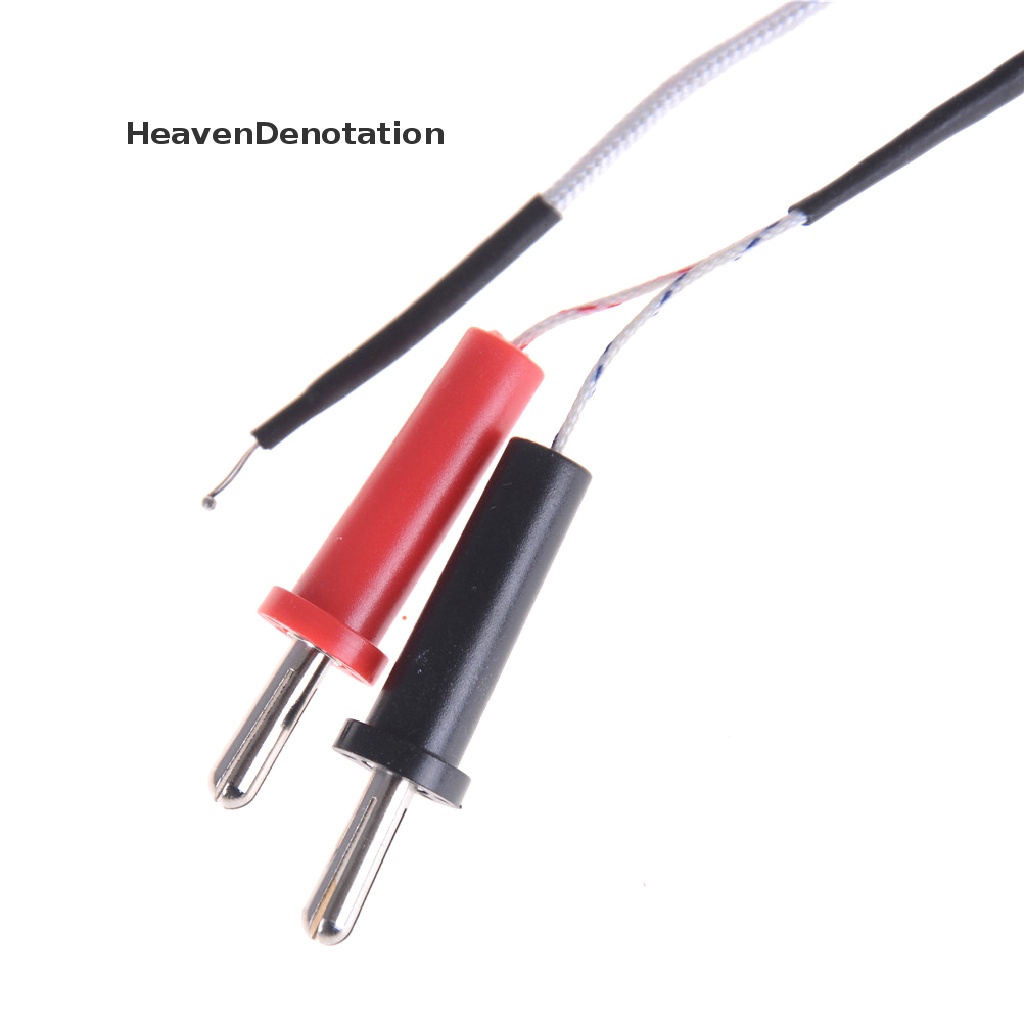 [HeavenDenotation] K Type Thermocouple Sensor Multimeter Suhu Probe Banana Plug 1000mm HDV