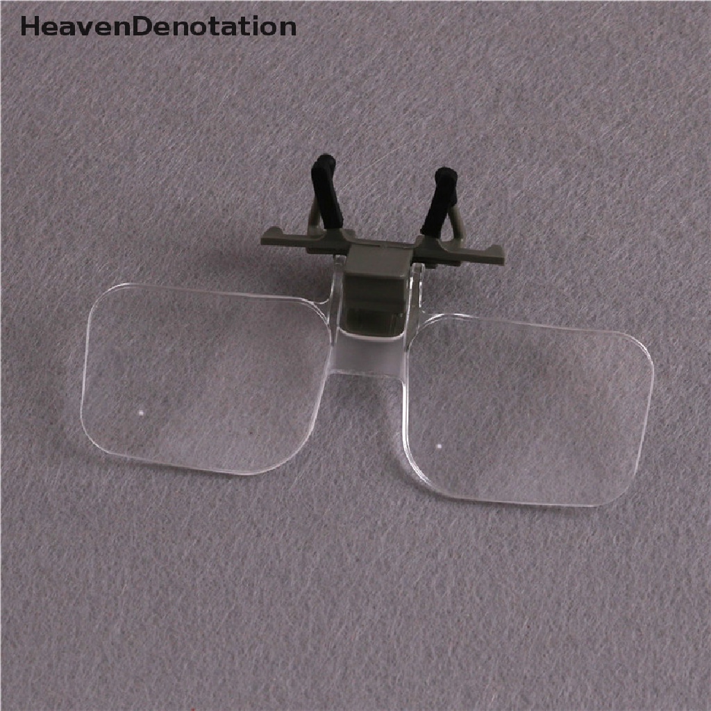 [HeavenDenotation] Magnifier Lipat Handfree Klip Bening Berteknologi Tinggi Lensa Kacamata Perhiasan Jam Tangan Repair Tool HDV