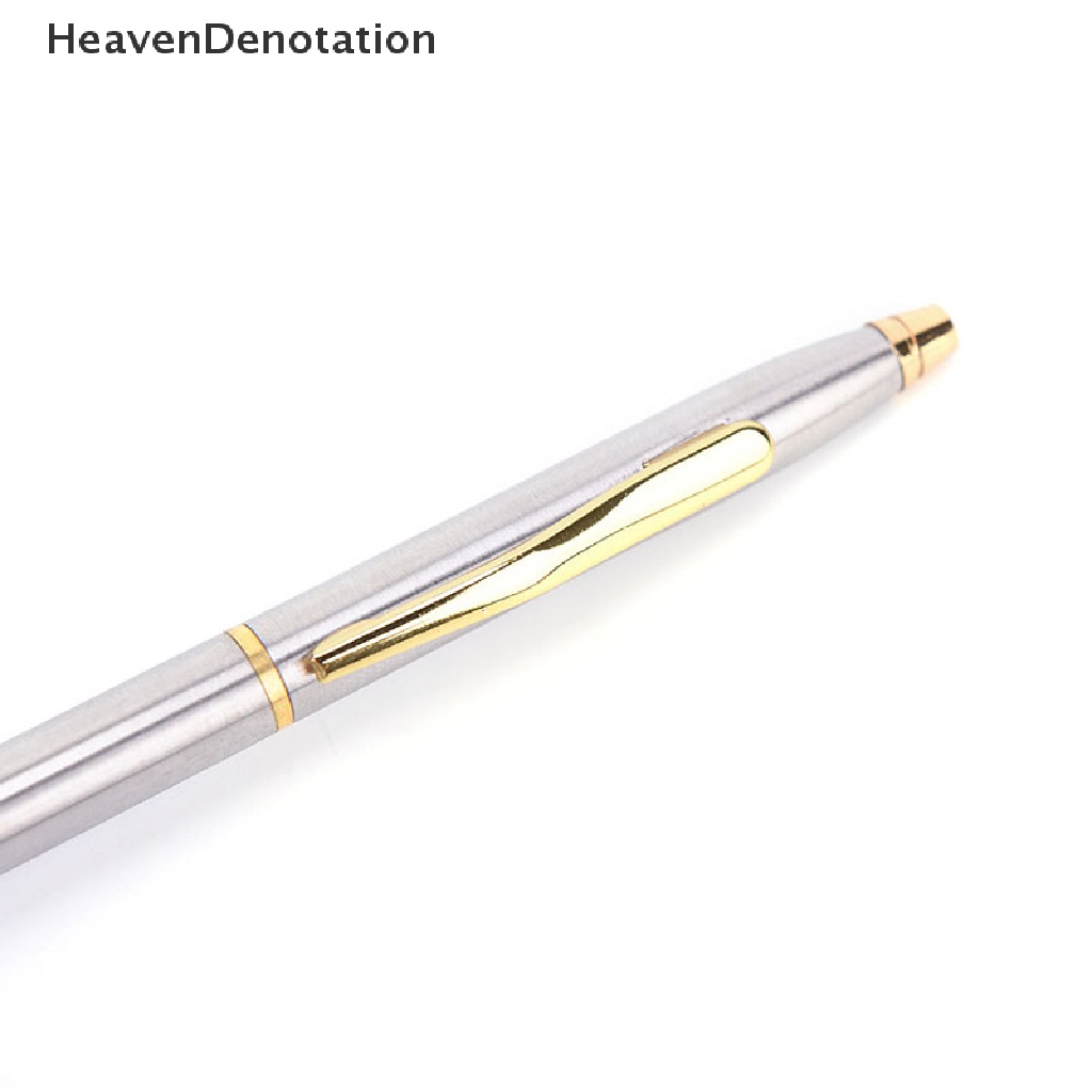 [HeavenDenotation] 1pc Pena Ballpoint Metal Alat Tulis Batang Stainless Steel Rotag Pen Ballpen HDV