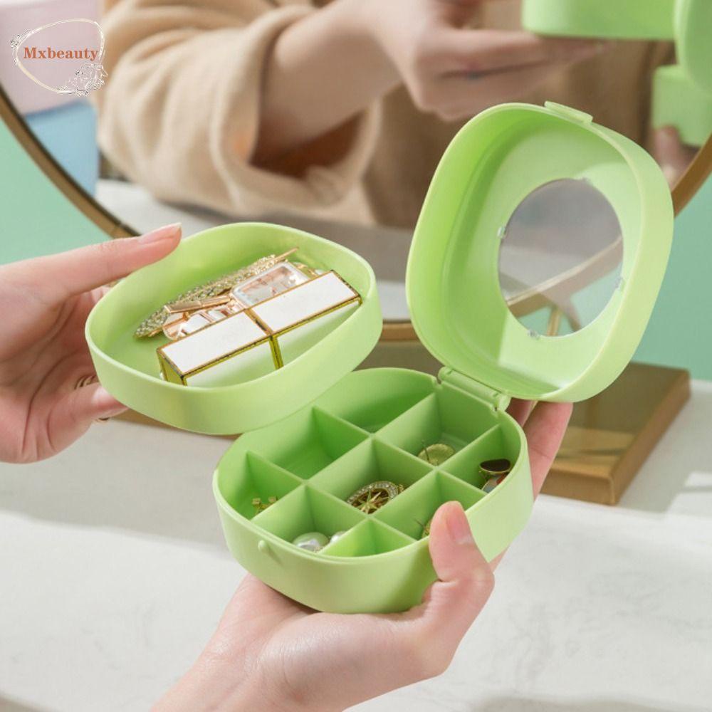 Mxbeauty Kemasan Perhiasan Portable Fashion Travel Rings Case Plastik Untuk Kotak Kalung Cincin