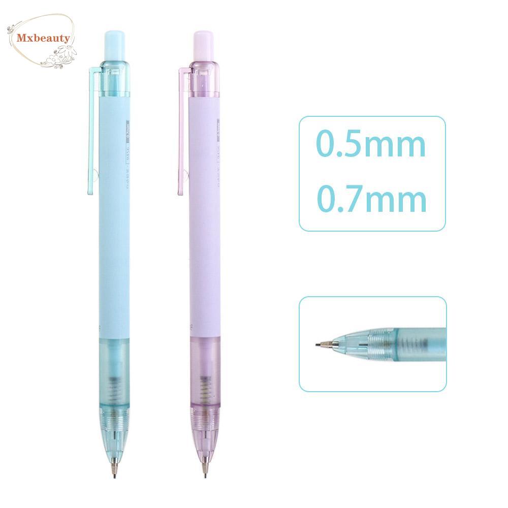 Mxbeauty Pensil Mekanik Tulisan Simple Press Pen Lucu Alat Tulis Siswa Pensil Otomatis