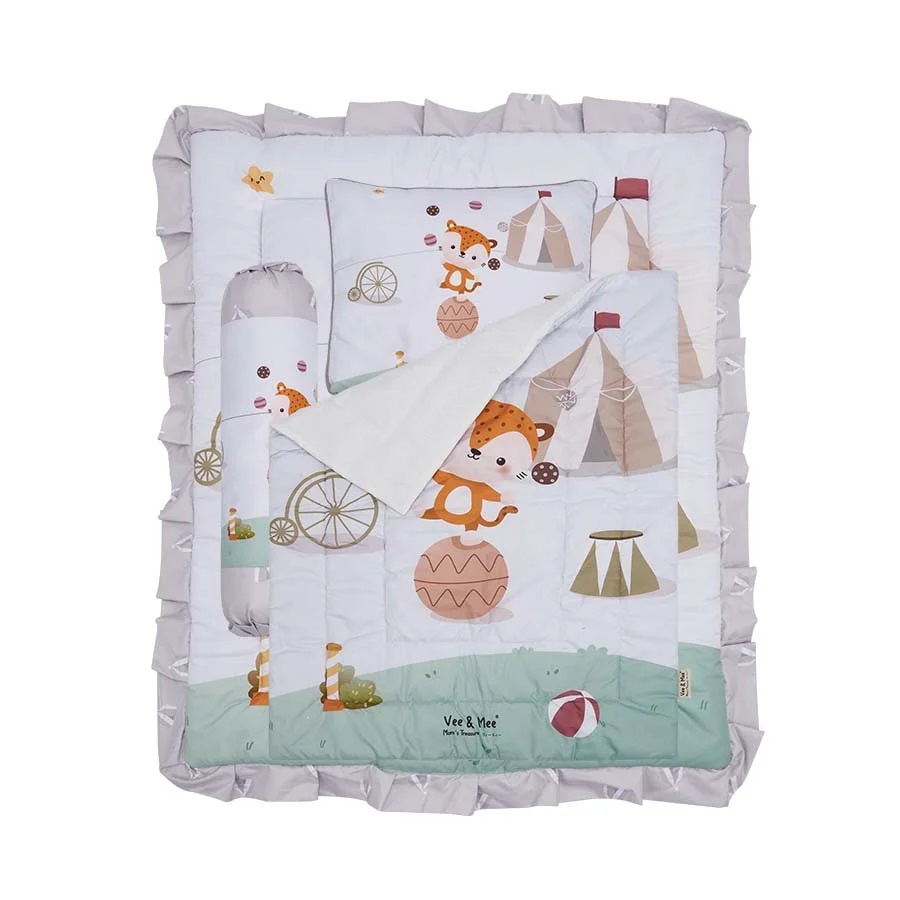 [2 kg] Vee &amp; Mee Matras Baby Bedding Set Circus Series - VMM 1071