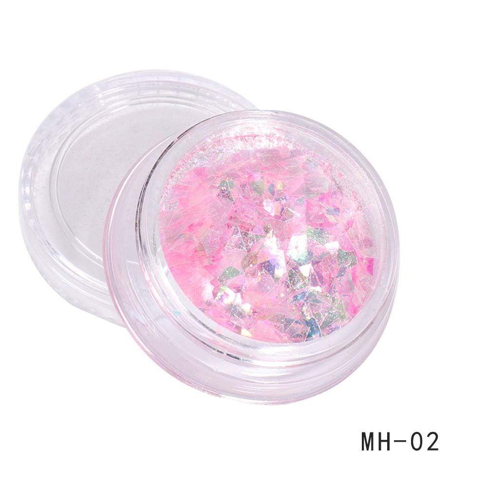 Needway Aurora Kuku Serpihan Wanita Kuku Salon Nail Art Foil Melamun Hologram 3D Kuku Glitter Manicure Aksesoris Tidak Teratur Kuku Paillette