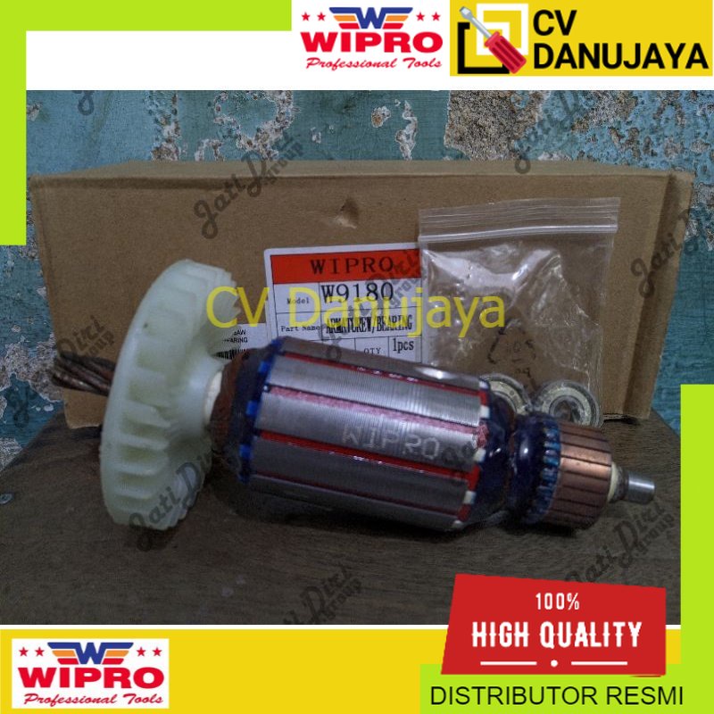 Angker atau Armature WIPRO W9180, untuk mesin Circural Saw / Gergaji Kayu Wipro