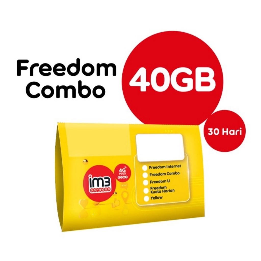 KARTU PERDANA INDOSAT FREEDOM COMBO 40GB MURAH HARGA GROSIR