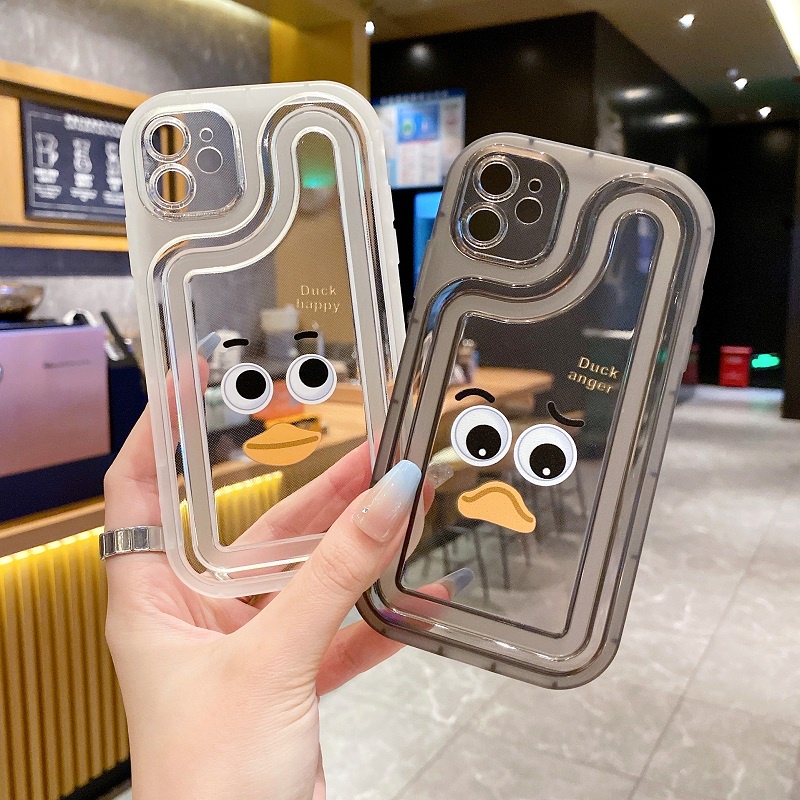 IPHONE Air sac Penebalan Pelindung case Untuk Iphone14 13 12 11 Pro MAX X XR XS Max7 8 Plus emoticon Lucu Transparan Anti-drop