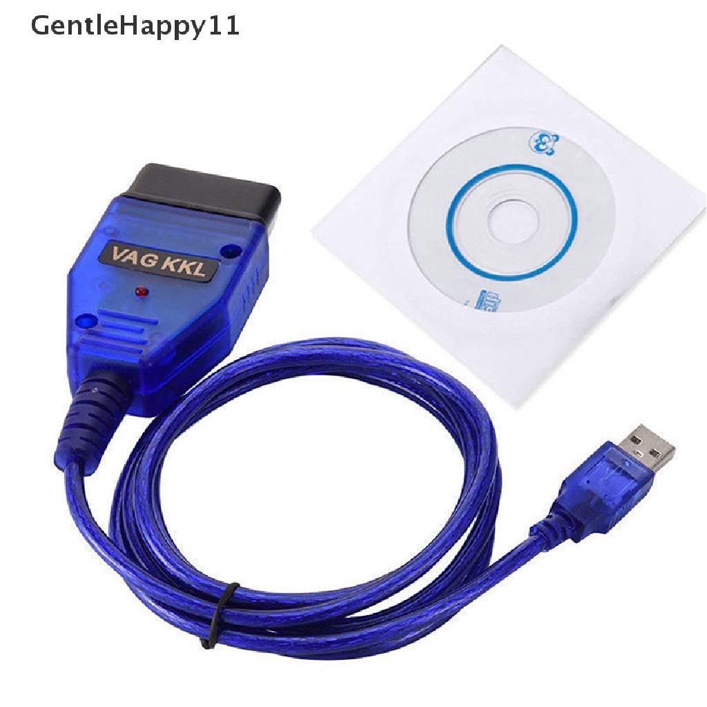 Gentlehappy Kabel USB KKL VAG-COM 409.1 OBD2 OBD Diagnostic Scanner VCDS VW/Audi/Kursi A++ id