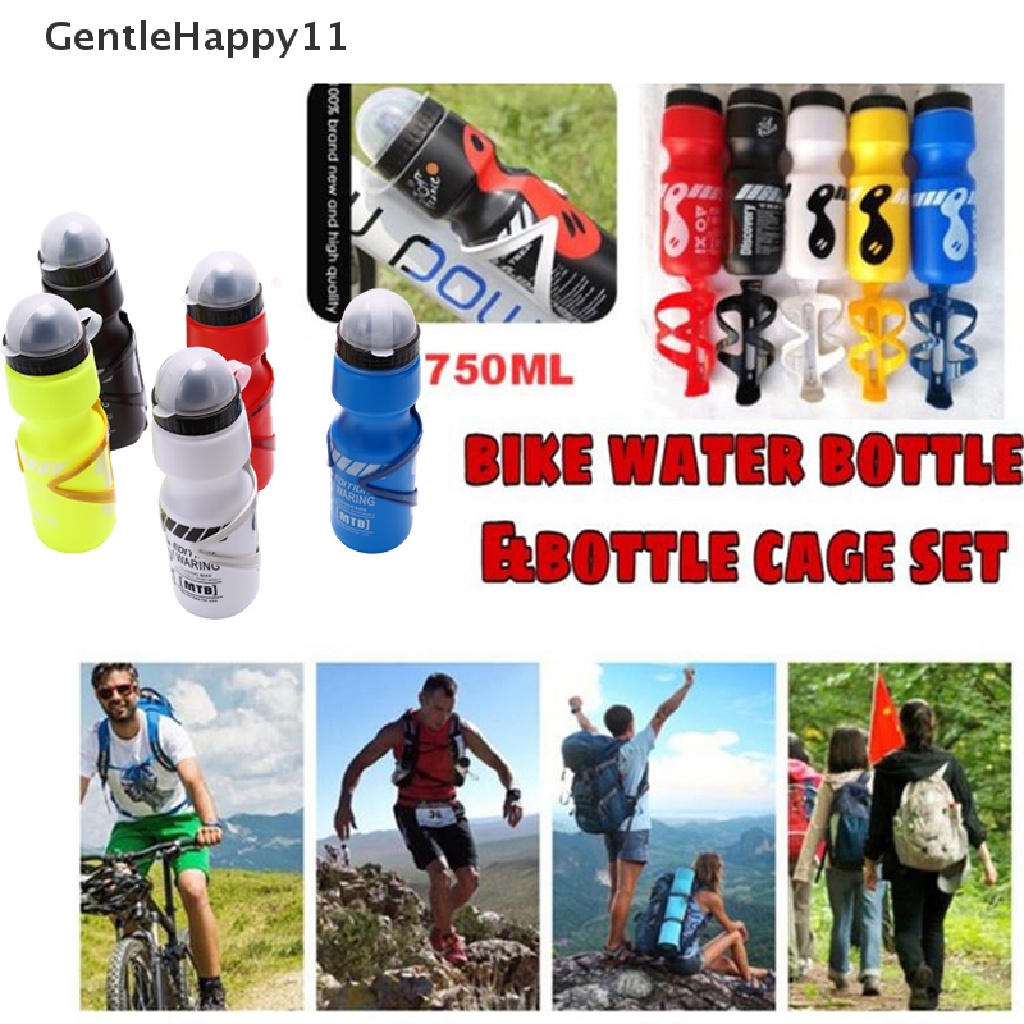 Gentlehappy 750ML Botol Minum Air Bersepeda Sepeda Gunung Portabel Sepeda Dengan Holder Cage id