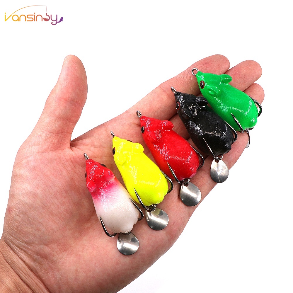 Umpan Katak 5cm/9.5g Soft Frog Lure Mouse Frog Soft Fishing Lure Casting Umpan Kodok Thunder Mini