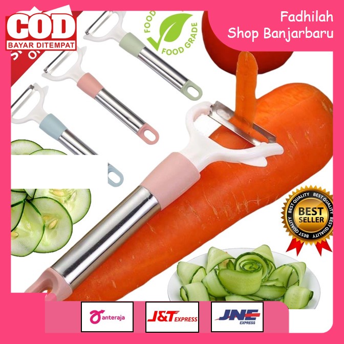 PISAU KUPAS BUAH STAINLESS PVC / PISAU SAYUR PEELER KNIFE | FADHILAH SHOP BJB