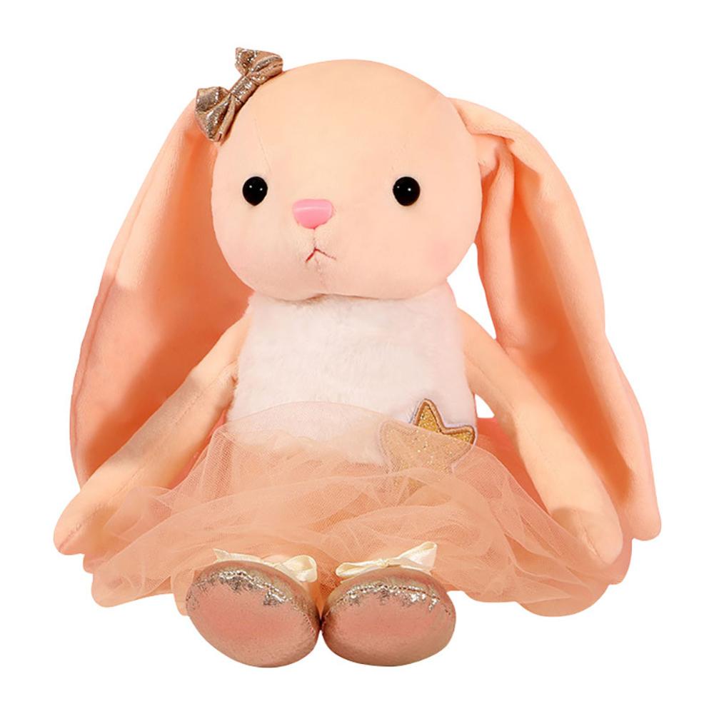 Timekey 39 cm Lucu Balet Kelinci Mainan Mewah Telinga Panjang Boneka Lembut Bunny Doll Mainan Tidur Anak Perempuan Anak Bayi Plush Animal Mainan Ulang Tahun I4R3