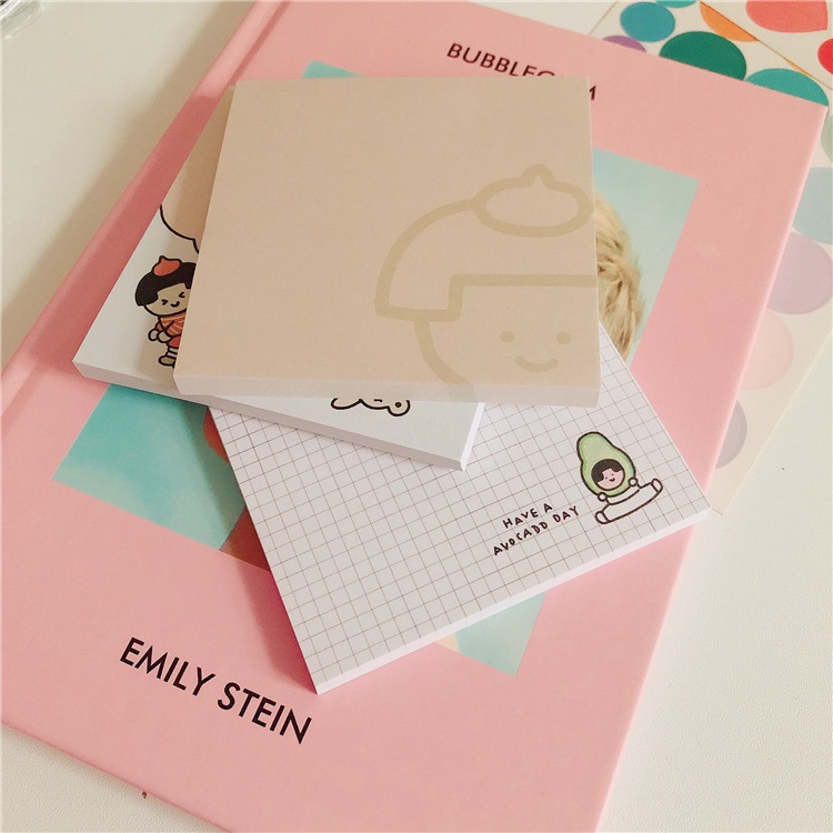 50lembar Nota Memo Pad Koleksi Kartun Anti Lengket Untuk Perlengkapan Kantor Sekolah Alat Tulis Siswa