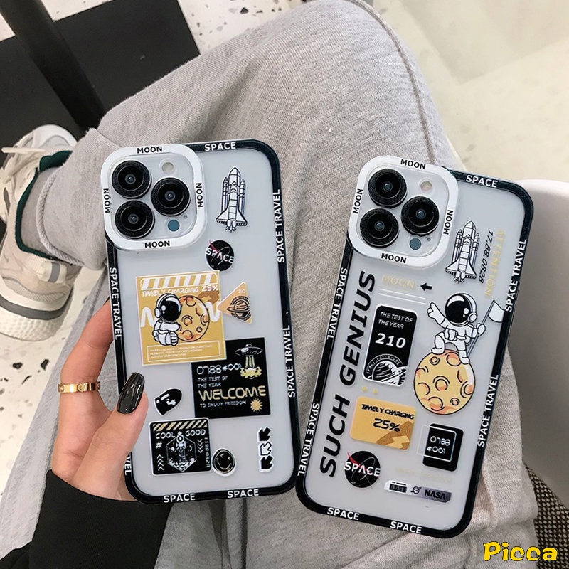 Casing Ponsel Astronot Luar Angkasa NASA Merek Trendi Untuk Infinix Note12 2023 11 10 12 Pro Smart 4 5 6 Plus Panas8 10s 11s Nfc 10 Lite 20 12i 20s Hot 11s 11 10 9 12 Main 12pro Lembut Casing TPU