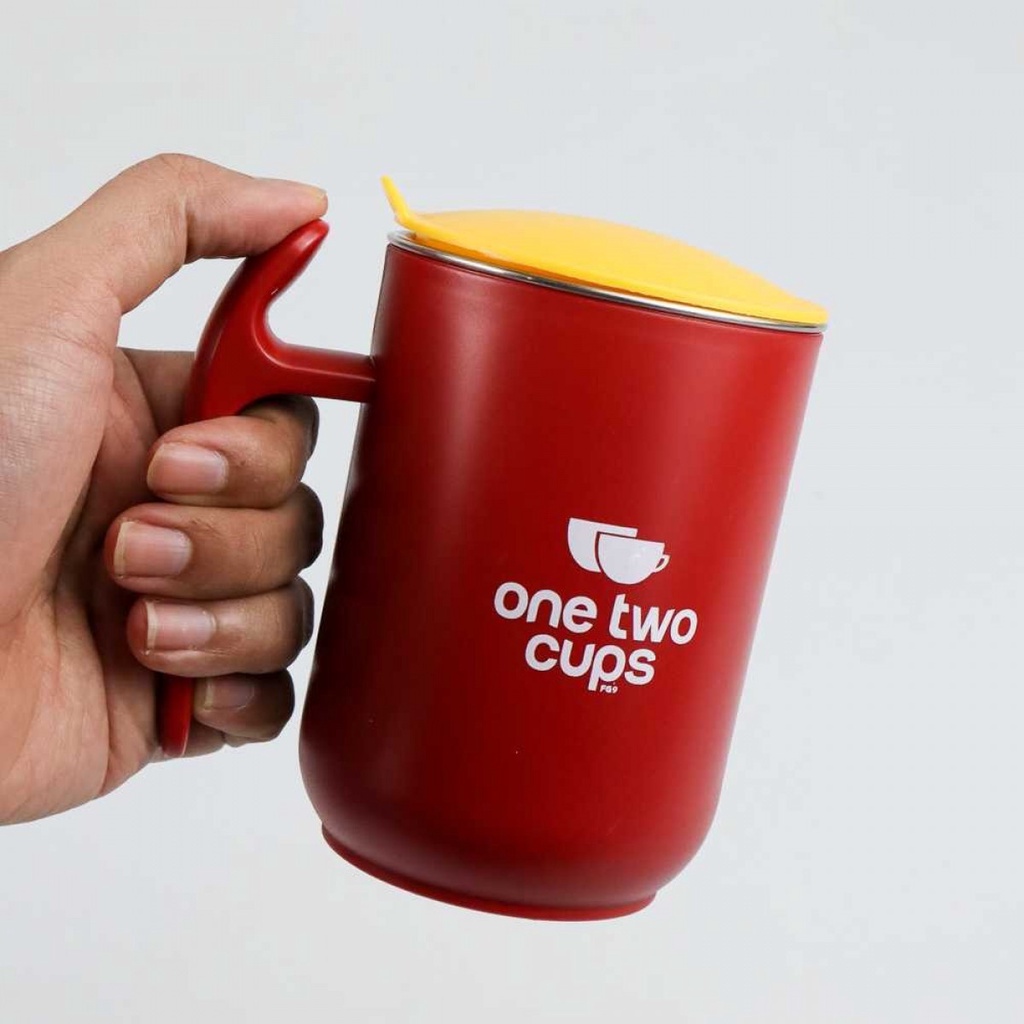 Mug Gelas Cangkir Kopi Teh 2 Layer Stainless Steel Tutup Seal Kedap