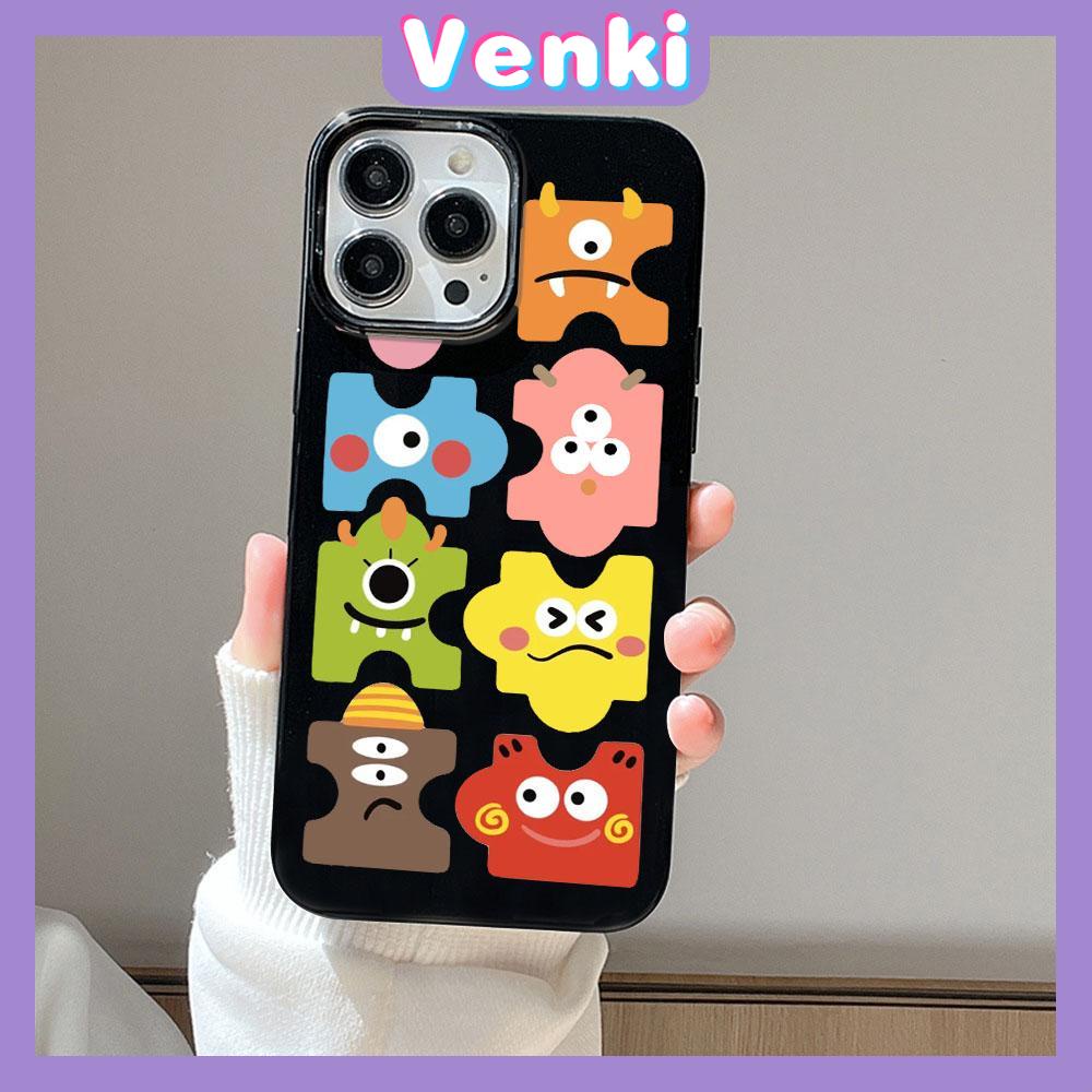 Case for iPhone 11 Soft TPU Glossy Black Candy Case Cute Creative Puzzles Camera Protection Shockproof For iPhone 14 13 12 11 Pro Max 7 8 Plus X XR