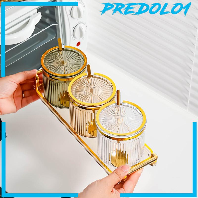 [Predolo1] Counter Dapur Multifungsi Tahan Debu Penyimpanan Makanan Toples Bumbu