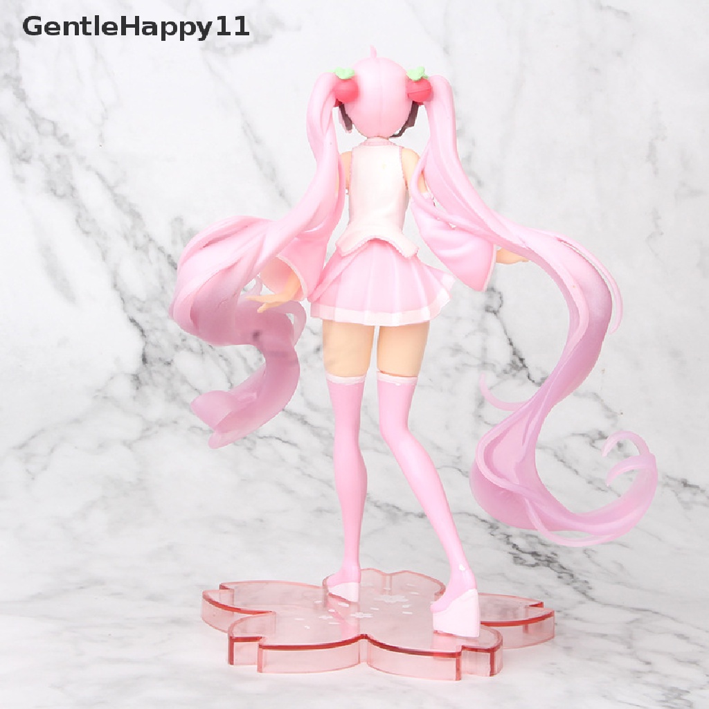 Gentlehappy High Quality Anime Miku Pink Sakura Miku PVC Patung Figure Model Mainan id