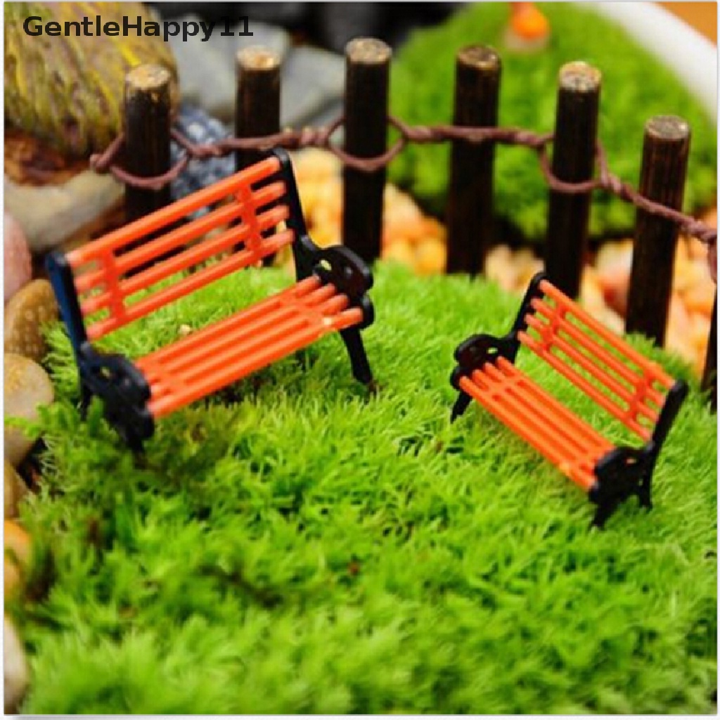 Gentlehappy Ornamen Taman Mini Miniatur Taman Bangku Kerajinan Dekorasi Rumah Boneka Peri Outdoor id